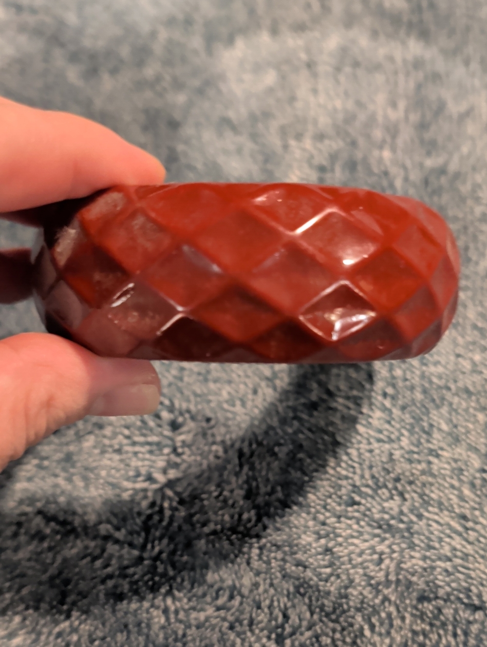 Red Textured Resin Accessory Bracelet